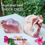 Beef CHUCK CREST Australia brand AMH frozen whole cuts +/- 2 kg/pc (price/kg)